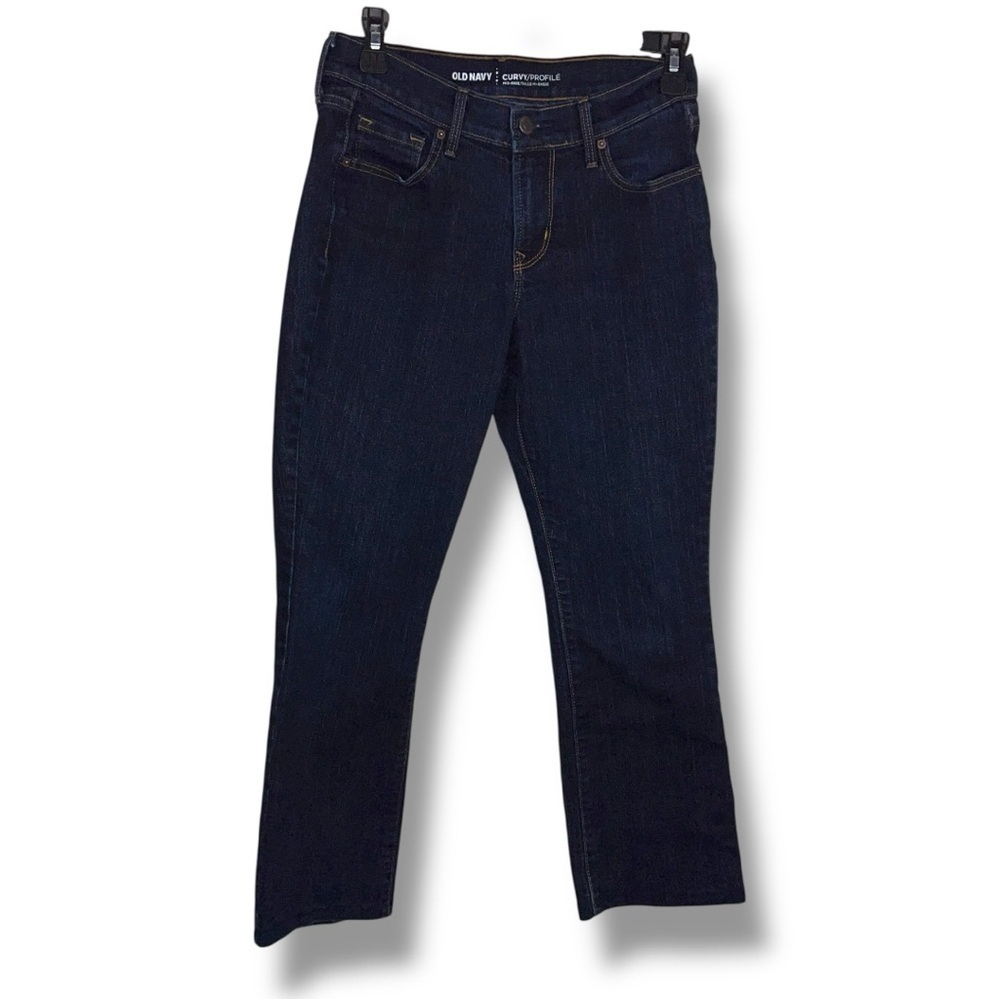 Size 2 Short Curvy Fit Old Navy Dark Blue Denim Jeans Mid Rise *READ LISTING